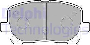 Delphi LP1711 - Тормозные колодки, дисковые, комплект autospares.lv