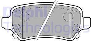 Delphi LP1717 - Тормозные колодки, дисковые, комплект autospares.lv