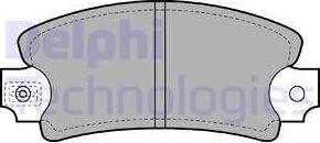 Delphi LP171 - Тормозные колодки, дисковые, комплект autospares.lv