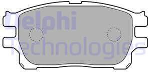 Delphi LP1784 - Тормозные колодки, дисковые, комплект autospares.lv