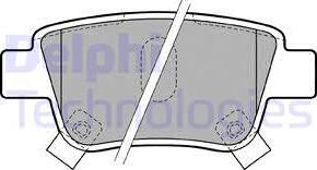 Delphi LP1785 - Тормозные колодки, дисковые, комплект autospares.lv