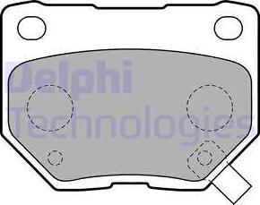 Delphi LP1780 - Тормозные колодки, дисковые, комплект autospares.lv