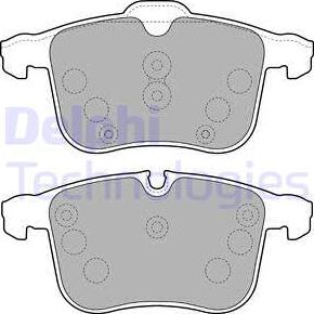 Delphi LP1783 - Тормозные колодки, дисковые, комплект autospares.lv