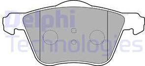 Delphi LP1787 - Тормозные колодки, дисковые, комплект autospares.lv