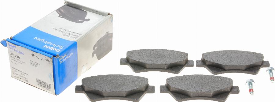 Delphi LP1730 - Тормозные колодки, дисковые, комплект autospares.lv