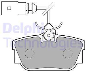 Delphi LP1733 - Тормозные колодки, дисковые, комплект autospares.lv