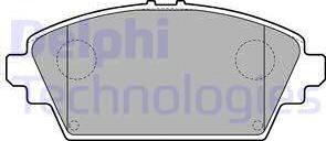 Delphi LP1732 - Тормозные колодки, дисковые, комплект autospares.lv