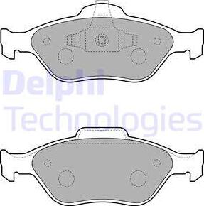 Delphi LP1729 - Тормозные колодки, дисковые, комплект autospares.lv