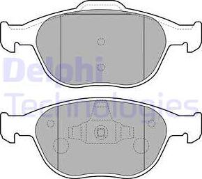 Delphi LP1724 - Тормозные колодки, дисковые, комплект autospares.lv