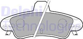 Delphi LP1725 - Тормозные колодки, дисковые, комплект autospares.lv