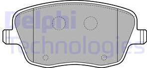 Delphi LP1728 - Тормозные колодки, дисковые, комплект autospares.lv