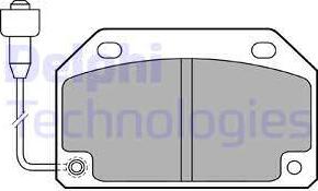 Delphi LP172 - Тормозные колодки, дисковые, комплект autospares.lv