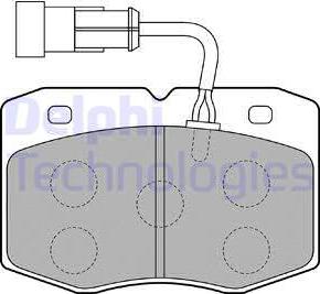 Delphi LP1776 - Тормозные колодки, дисковые, комплект autospares.lv