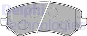 Delphi LP1773 - Тормозные колодки, дисковые, комплект autospares.lv