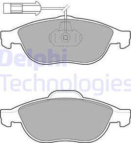 Delphi LP1777 - Тормозные колодки, дисковые, комплект autospares.lv