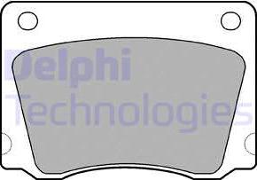 Delphi LP17 - Тормозные колодки, дисковые, комплект autospares.lv