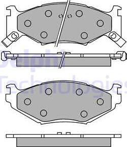 Delphi LP891 - Тормозные колодки, дисковые, комплект autospares.lv