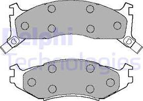 Delphi LP892 - Тормозные колодки, дисковые, комплект autospares.lv