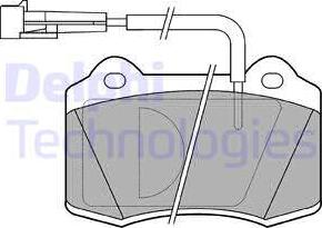 Delphi LP849 - Тормозные колодки, дисковые, комплект autospares.lv