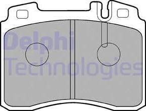 Delphi LP844 - Тормозные колодки, дисковые, комплект autospares.lv