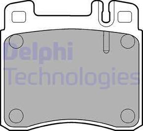 Delphi LP840 - Тормозные колодки, дисковые, комплект autospares.lv