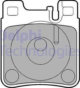 Delphi LP841 - Тормозные колодки, дисковые, комплект autospares.lv