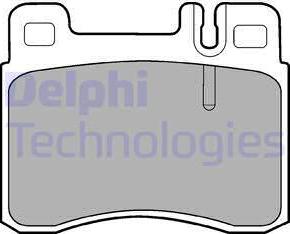 Delphi LP843 - Тормозные колодки, дисковые, комплект autospares.lv