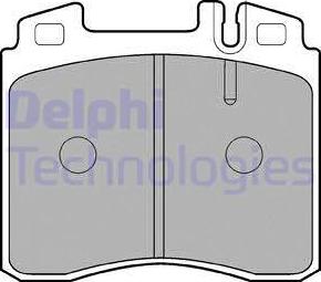 Delphi LP842 - Тормозные колодки, дисковые, комплект autospares.lv