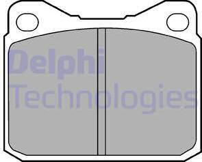 Delphi LP84 - Тормозные колодки, дисковые, комплект autospares.lv