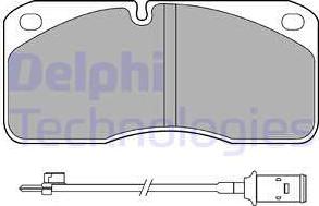 Delphi LP859 - Тормозные колодки, дисковые, комплект autospares.lv