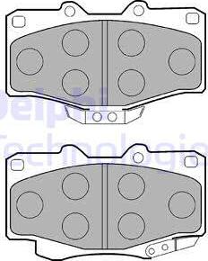 Delphi LP854 - Тормозные колодки, дисковые, комплект autospares.lv