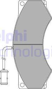 Delphi LP857 - Тормозные колодки, дисковые, комплект autospares.lv