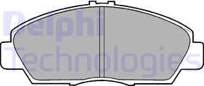 Delphi LP869 - Тормозные колодки, дисковые, комплект autospares.lv