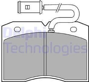 Delphi LP863 - Тормозные колодки, дисковые, комплект autospares.lv