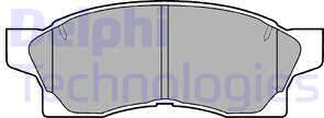 Delphi LP867 - Тормозные колодки, дисковые, комплект autospares.lv