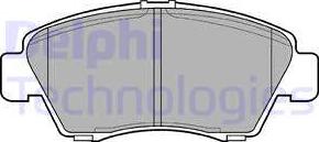 Delphi LP809 - Тормозные колодки, дисковые, комплект autospares.lv