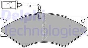 Delphi LP8040 - Тормозные колодки, дисковые, комплект autospares.lv