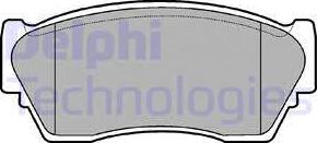 Delphi LP804 - Тормозные колодки, дисковые, комплект autospares.lv