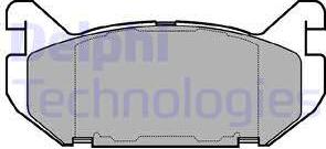 Delphi LP802 - Тормозные колодки, дисковые, комплект autospares.lv
