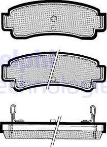 Delphi LP807 - Тормозные колодки, дисковые, комплект autospares.lv