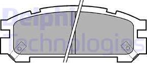 Delphi LP814 - Тормозные колодки, дисковые, комплект autospares.lv