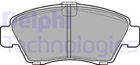 Delphi LP810 - Тормозные колодки, дисковые, комплект autospares.lv