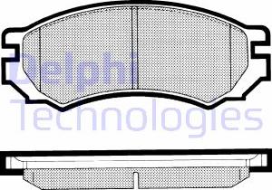 Delphi LP818 - Тормозные колодки, дисковые, комплект autospares.lv