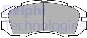 Delphi LP813 - Тормозные колодки, дисковые, комплект autospares.lv