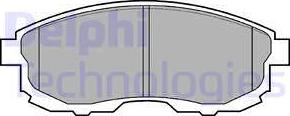 Delphi LP812 - Тормозные колодки, дисковые, комплект autospares.lv