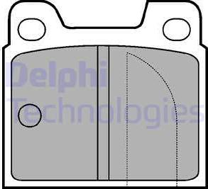 Delphi LP81 - Тормозные колодки, дисковые, комплект autospares.lv