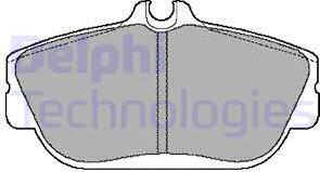 Delphi LP887 - Тормозные колодки, дисковые, комплект autospares.lv
