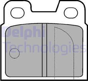 Delphi LP83 - Тормозные колодки, дисковые, комплект autospares.lv