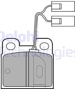 Delphi LP824 - Тормозные колодки, дисковые, комплект autospares.lv