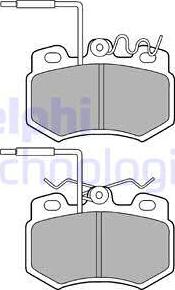 Delphi LP823 - Тормозные колодки, дисковые, комплект autospares.lv